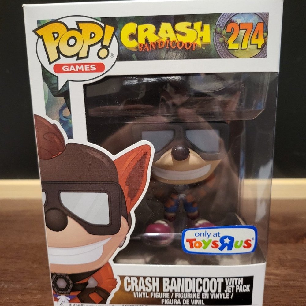 Crash Bandicoot with Jet Pack Toys R Us Exclusive Funko Pop